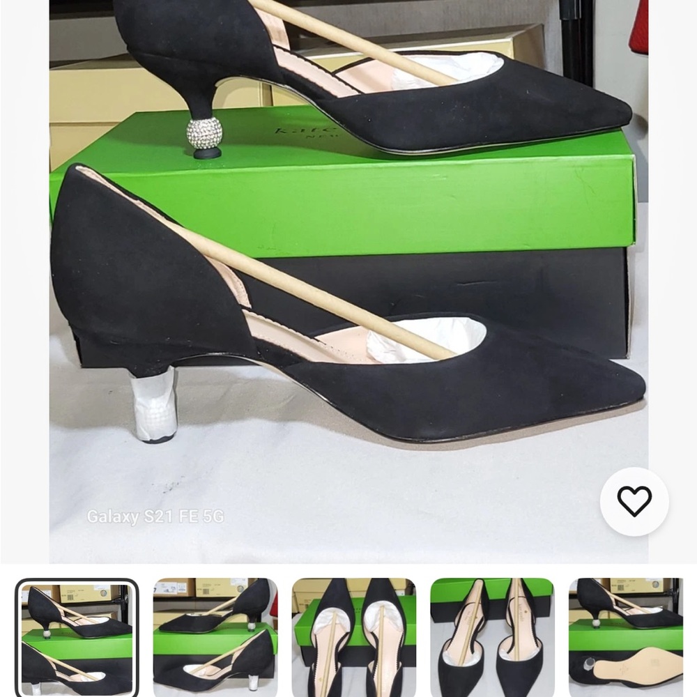 Kate Spade Black Suede Delilah Heels